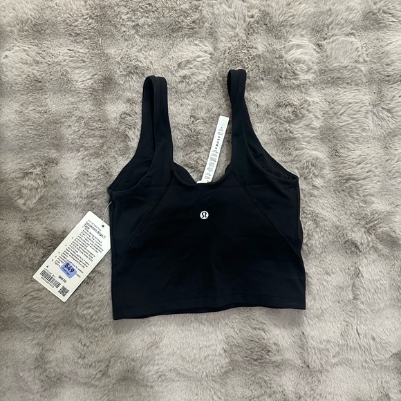 NWT lululemon Align tank A/B Cup Black size 4 - Picture 4 of 5